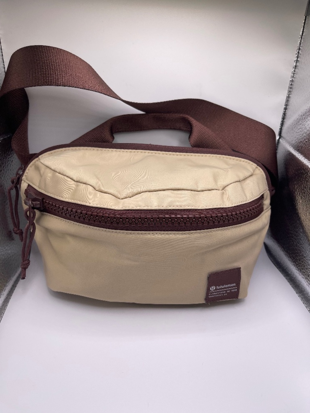 Lululemon Brown and Tan essentials belt bag/ fanny pack